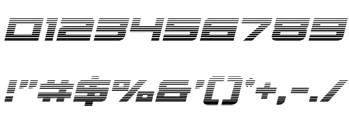 Cyberdyne Gradient Italic Font OTHER CHARS
