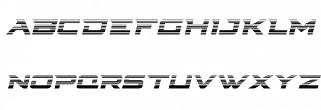 Cyberdyne Gradient Italic Schriftart Groß