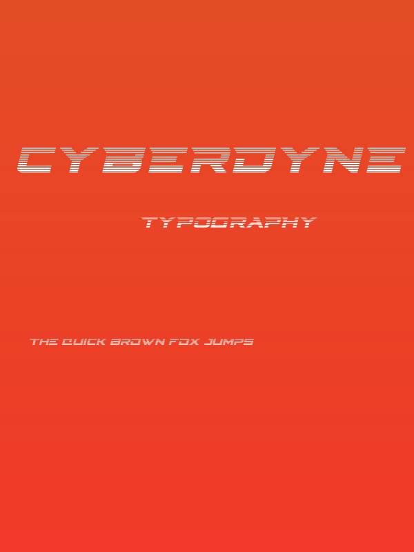 Cyberdyne Gradient Italic Poster