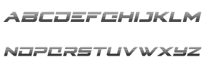 Cyberdyne Gradient Italic Font LOWERCASE