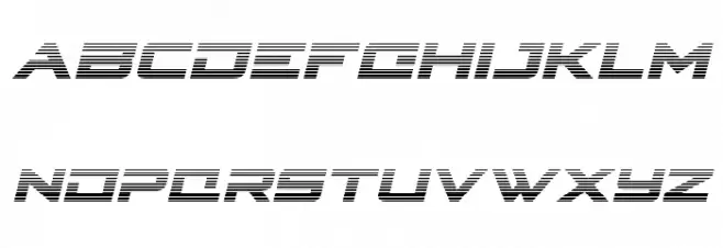 Cyberdyne Gradient Italic फ़ॉन्ट लोअरकेस