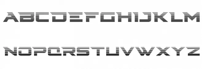 Cyberdyne Gradient Caratteri MAIUSCOLE