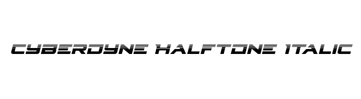 Cyberdyne Halftone Italic Font