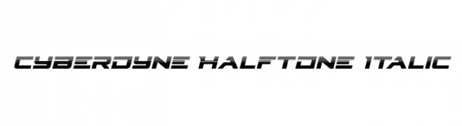 Cyberdyne Halftone Italic  les polices de caractères gratuit tlcharger