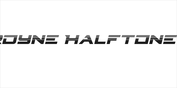 Cyberdyne Halftone Italic Logo