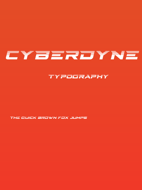 Cyberdyne Halftone Italic Poster