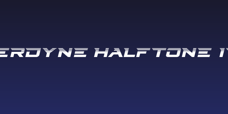 Cyberdyne Halftone Italic Social Header