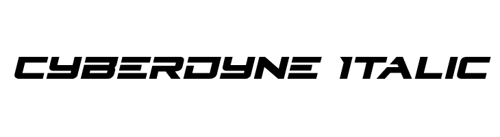 Cyberdyne Italic Schriftart