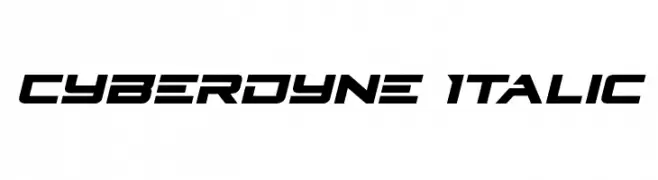 Cyberdyne Italic  les polices de caractères gratuit tlcharger