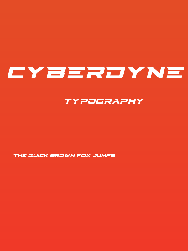 Cyberdyne Italic Poster