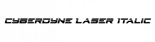 Cyberdyne Laser Italic  les polices de caractères gratuit tlcharger