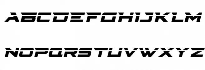 Cyberdyne Laser Italic Polices MAJUSCULES