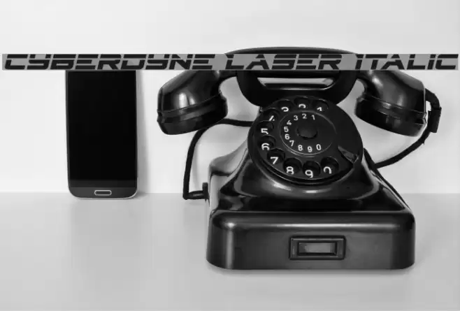 Cyberdyne Laser Italic Font examples