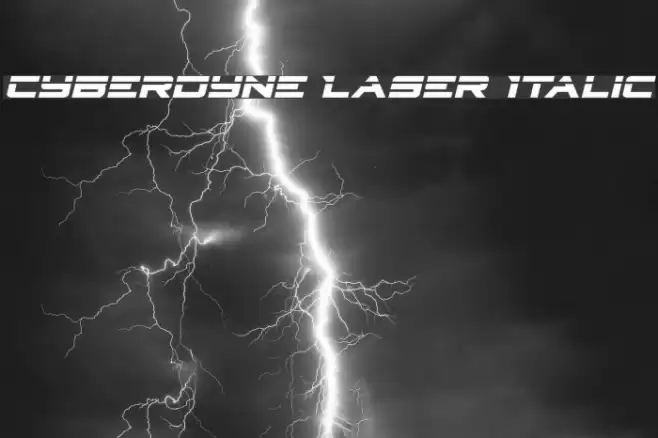 Cyberdyne Laser Italic Font examples