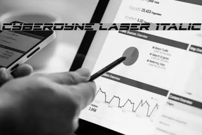 Cyberdyne Laser Italic Font examples