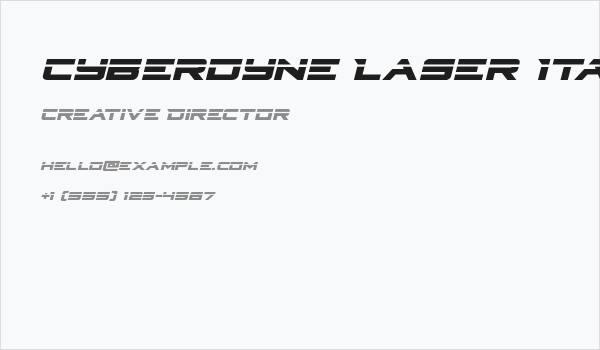 Cyberdyne Laser Italic Business Card