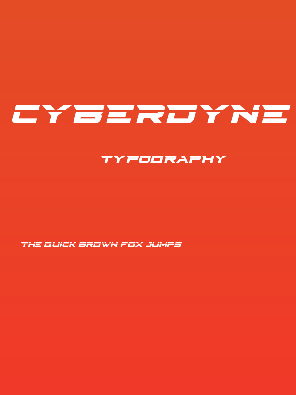 Cyberdyne Laser Italic Poster