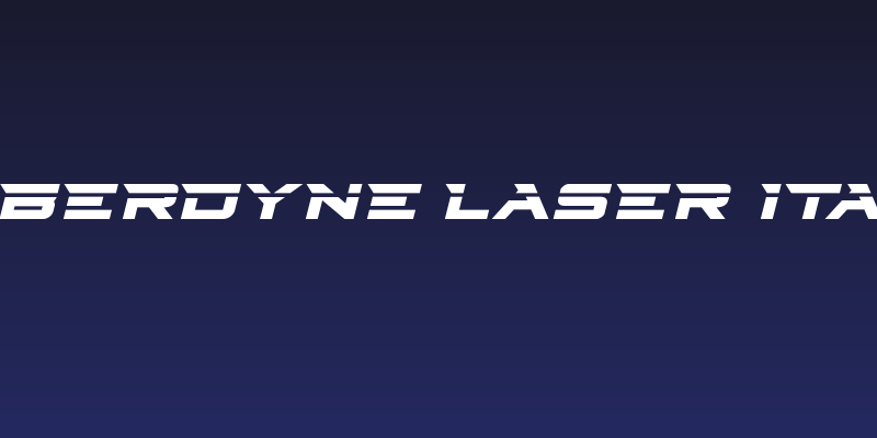 Cyberdyne Laser Italic Social Header