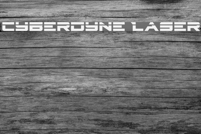 Cyberdyne Laser Font examples