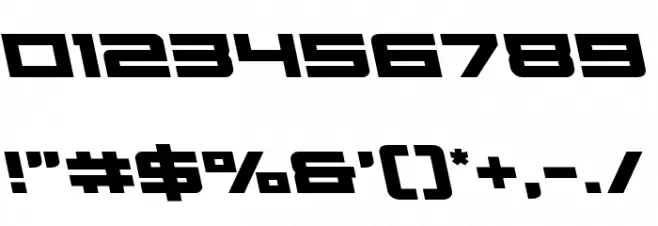Cyberdyne Leftalic Font OTHER CHARS