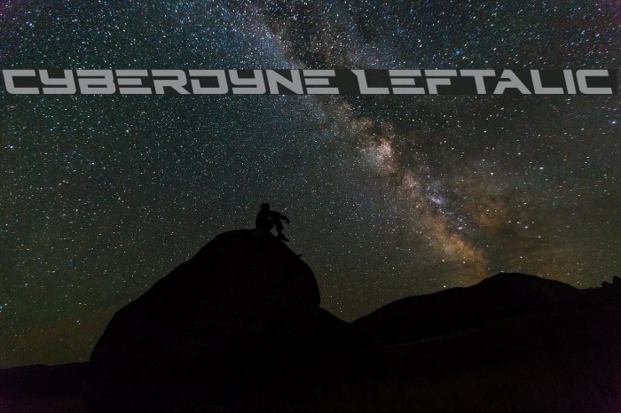 Cyberdyne Leftalic Schriftart examples