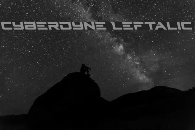 Cyberdyne Leftalic Font examples
