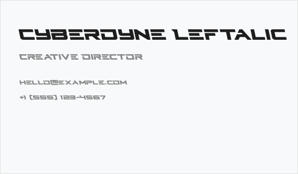 Cyberdyne Leftalic Business Card