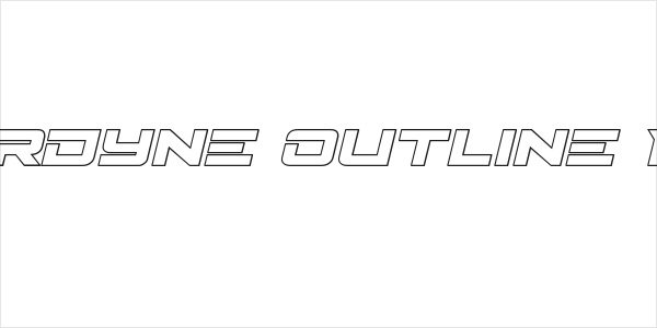 Cyberdyne Outline Italic Logo