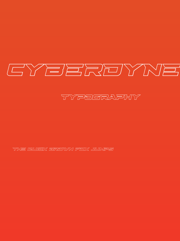Cyberdyne Outline Italic Poster
