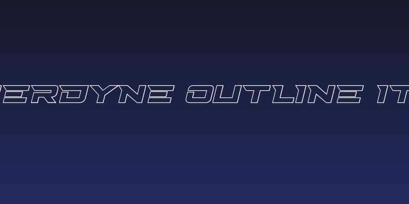 Cyberdyne Outline Italic Social Header
