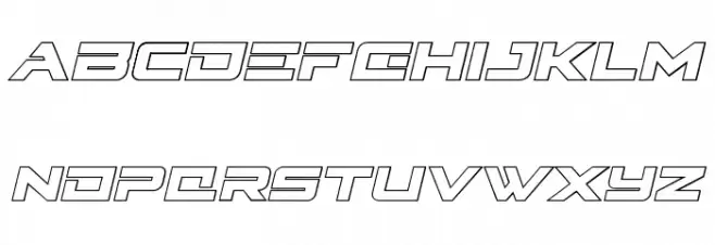 Cyberdyne Outline Italic フォント 小文字