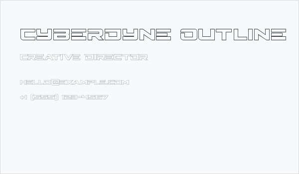 Cyberdyne Outline Business Card