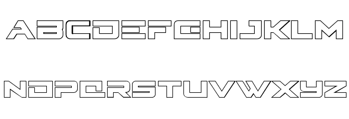 Cyberdyne Outline Font LOWERCASE