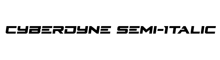 Cyberdyne Semi-Italic Caratteri