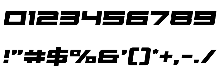 Cyberdyne Semi-Italic Font OTHER CHARS