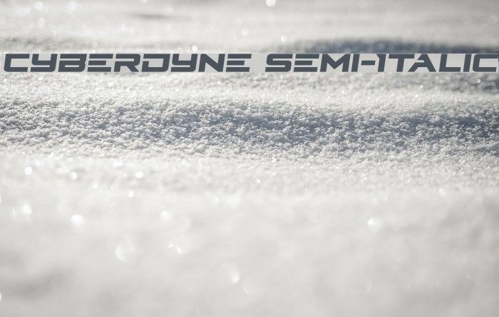 Cyberdyne Semi-Italic Font examples