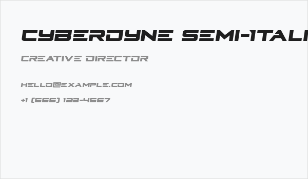 Cyberdyne Semi-Italic Business Card