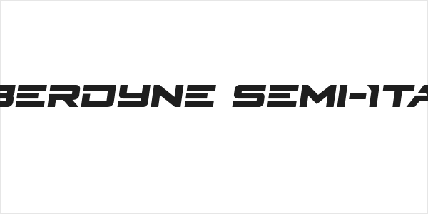 Cyberdyne Semi-Italic Logo