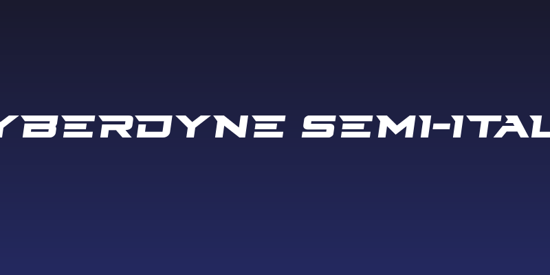 Cyberdyne Semi-Italic Social Header