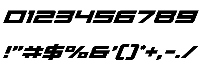 Cyberdyne Super-Italic Font OTHER CHARS