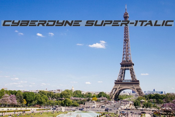 Cyberdyne Super-Italic Font examples
