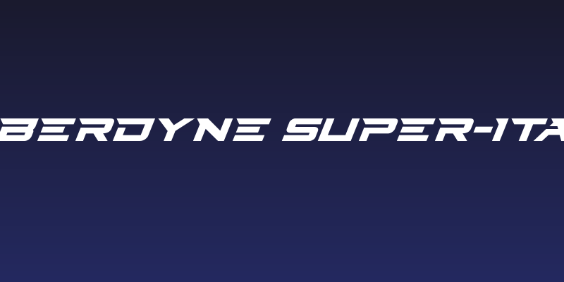 Cyberdyne Super-Italic Social Header