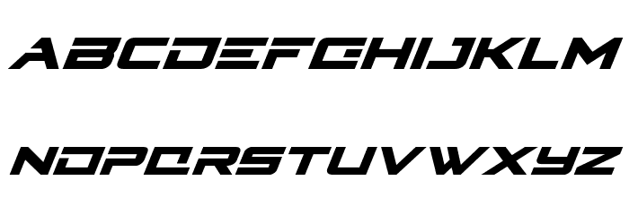 Cyberdyne Super-Italic Font LOWERCASE