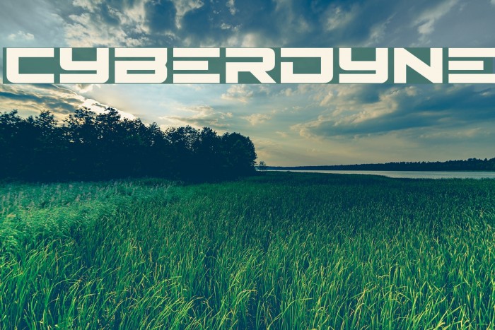 Cyberdyne Font examples
