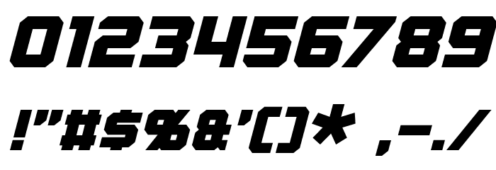 Cyberfall Italic Font OTHER CHARS