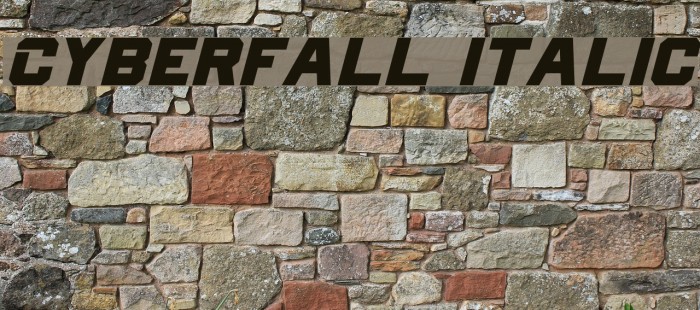 Cyberfall Italic Font examples