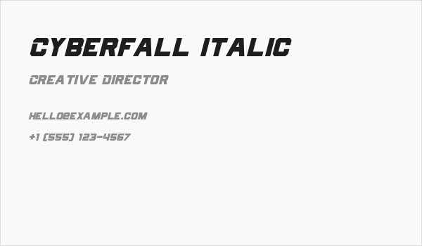 Cyberfall Italic Business Card