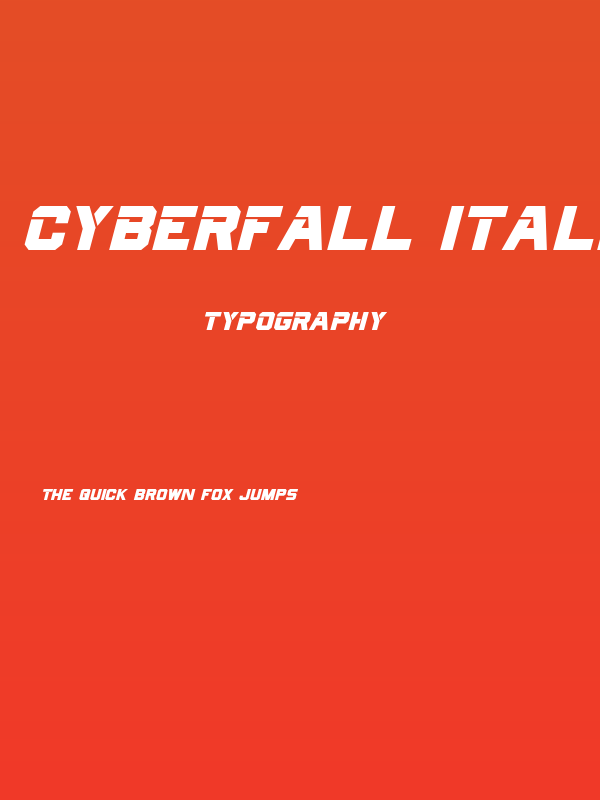 Cyberfall Italic Poster