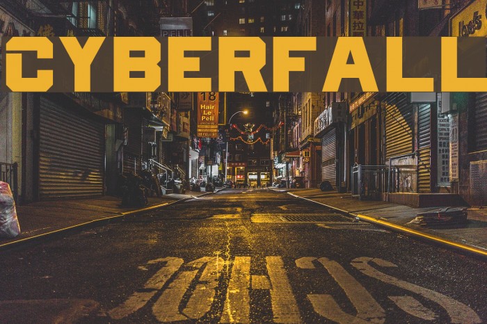 Cyberfall Font examples