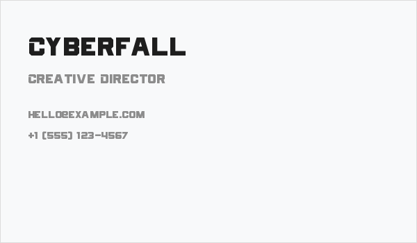 Cyberfall Business Card